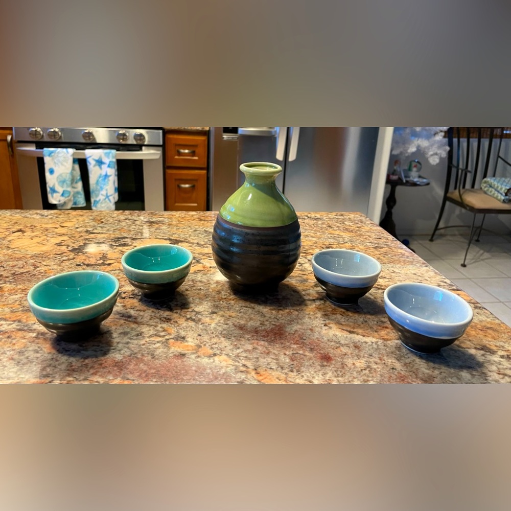 Earthenware Sake Set of 5